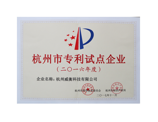 杭州市專(zhuān)利示范企業(yè)
